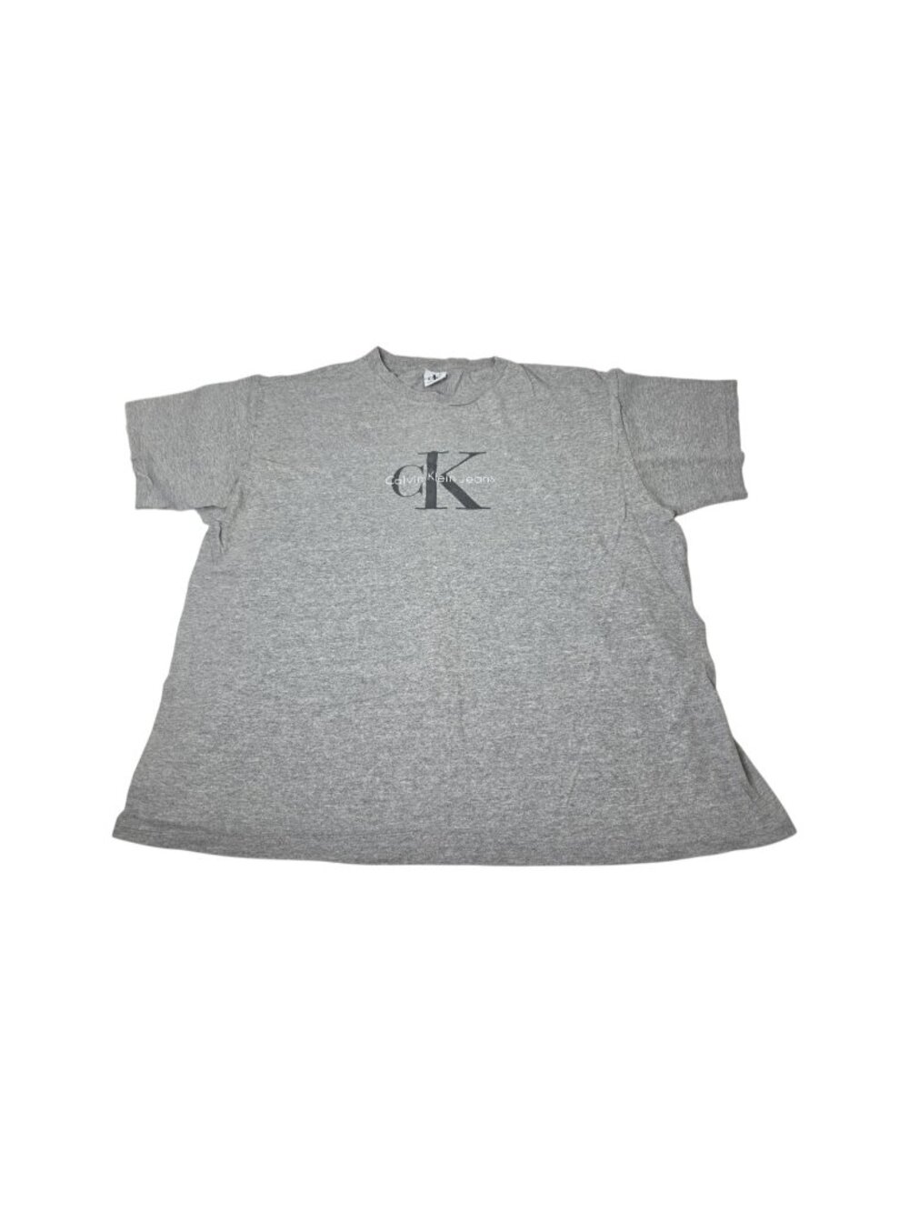 Vintage Y2K Calvin Klein Jeans CK Logo Graphic T-Shirt Gray Size L/XL